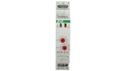 Przekaźnik czasowy 1P 10A 0,1sek-576h 230V AC opóźnione załączenie PCR-513